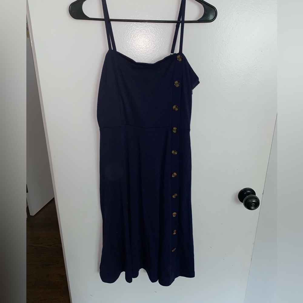 Navy Spaghetti Strap Dress